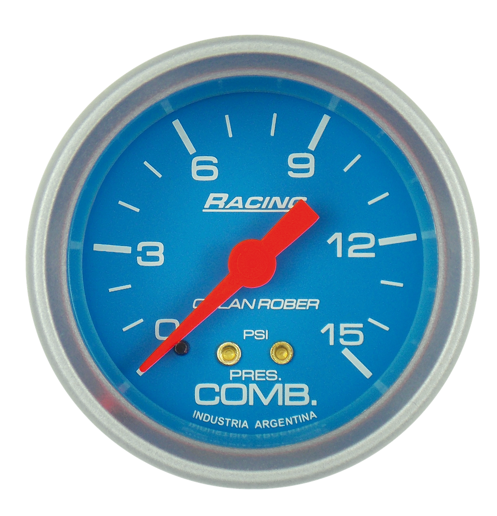 Man. de combustible mec. Racing Celeste Ø52 15 psi