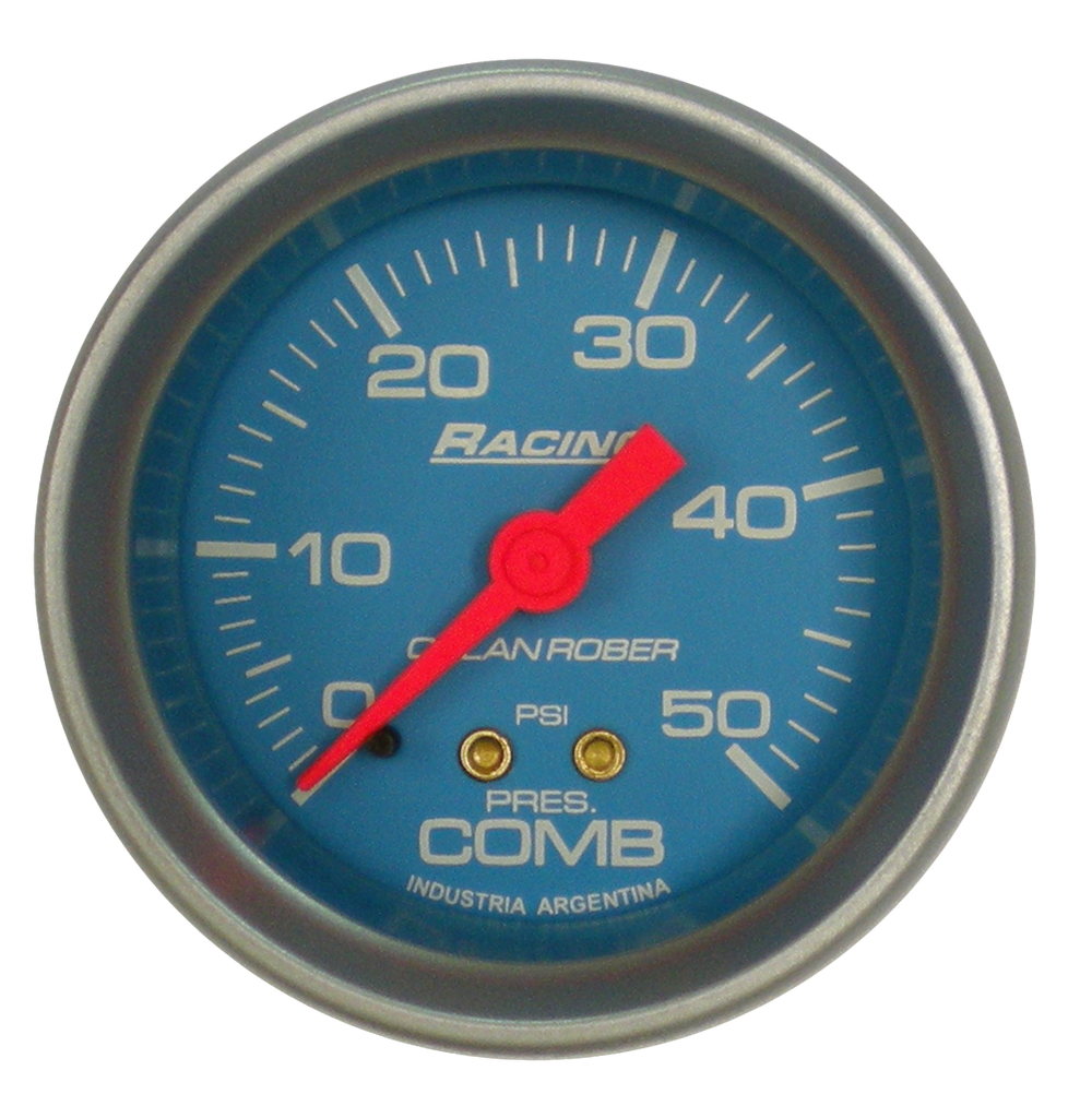 Man. de combustible mec. Racing Celeste Ø52 50 psi