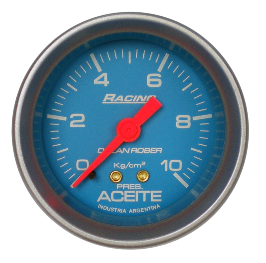 Man. de aceite mec. Racing Celeste Ø52 10 Kg/cm2