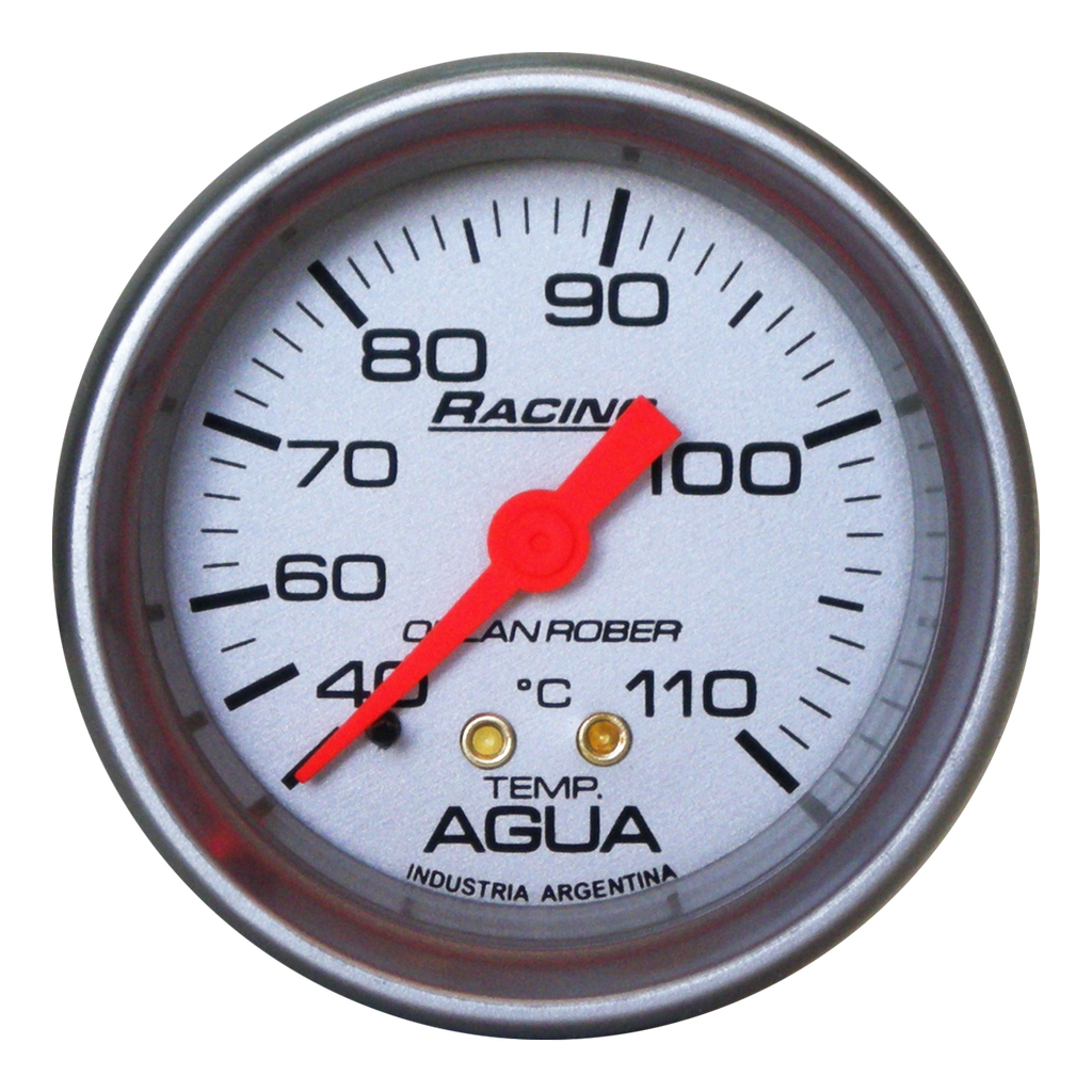 [321 P 40] Termo. de agua mec. 4m Racing Plata Ø52 40-110° 