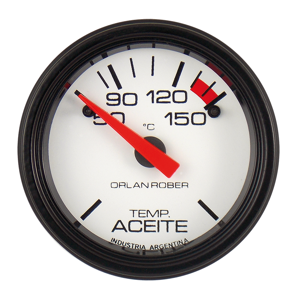 Termo. de aceite elec. 12v  Blanco Ø52 50-120°