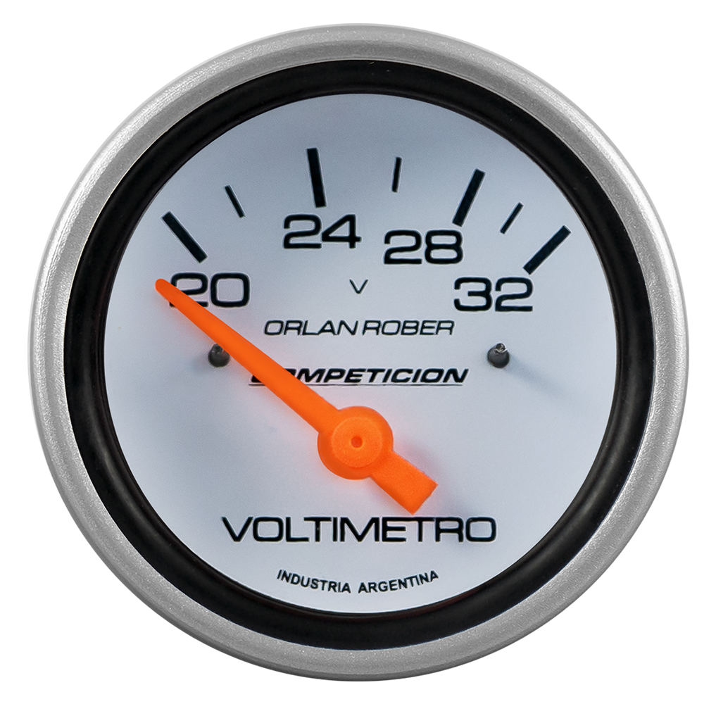 Voltimetro 24v Comp. Plata Ø60mm 20-32V