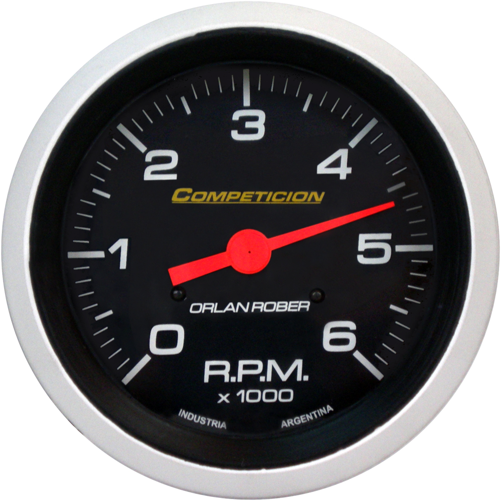 Tacometro Ø86mm. Negro. Competicion 6k