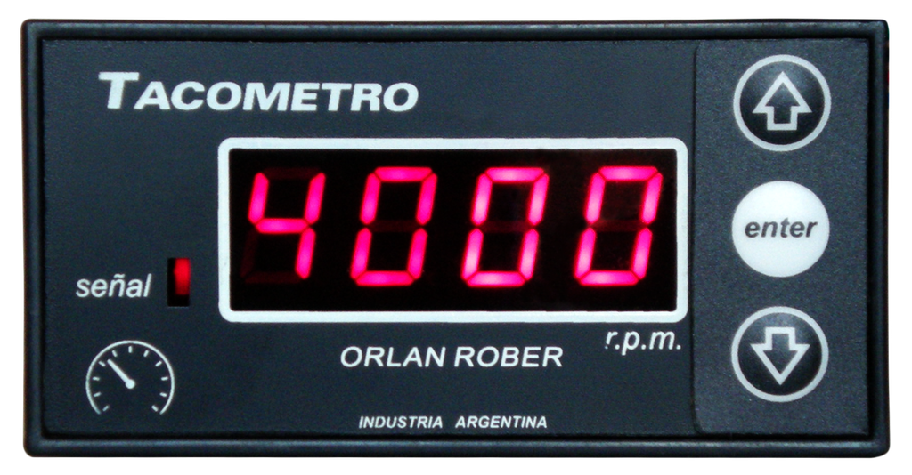 Tacometro Digital 46 x 92 mm 