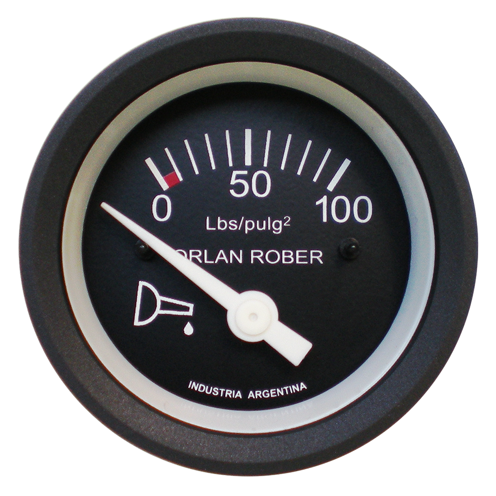 Manómetro de aceite 12v. Ø52. Rango: 0 - 100 Lbs/p2.