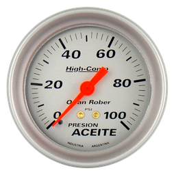[1015 P 100] Man. de aceite mec. High-Comp Plata Ø66 100 psi