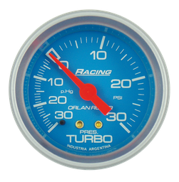 [314 C 30] Man. de turbo mec. Racing Celeste Ø52 -30p.Hg-30psi