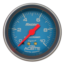 [315 C 10K] Man. de aceite mec. Racing Celeste Ø52 10 Kg/cm2