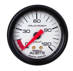 [415 H 120] Man. de aceite mec.  Blanco Ø52 120 Lbs