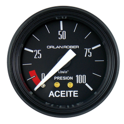 [615 H 100] Man. de aceite mec. Classic Negro Ø52 100 Lbs