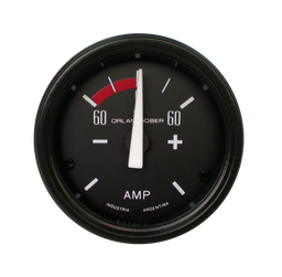 [641 H 60] Amperímetro Classic Negro Ø52mm -60 / +60