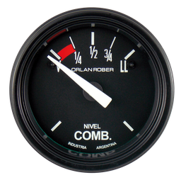 [654 H 12V] Ind. de nivel de comb. 12v Classic Negro Ø52 V 5Ω 