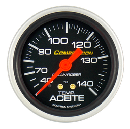 [822 N 20] Termo. de aceite mec. 2m Comp. Negro Ø60 40-140° 