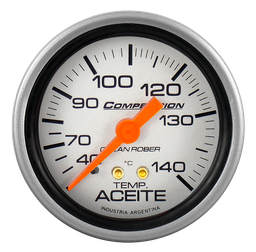 [822 P 15] Termo. de aceite mec. 1,5m Comp. Plata Ø60 140°