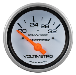 [824 P 24V] Voltimetro 24v Comp. Plata Ø60mm 20-32V
