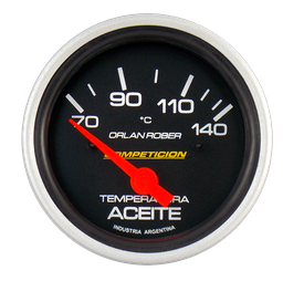 [826 N 12V] Termo. de aceite elec. 12v Comp. Negro Ø60 70-140°