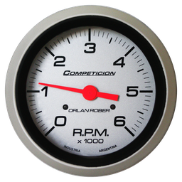 [832 P 6K] Tacometro Ø86mm. Plata. Competicion 6k