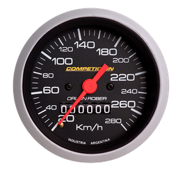 [833 N 280E] Velocímetro mec. Comp. Negro Ø86 280 Km/h Euro