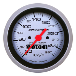[833 P 280E] Velocímetro mec. Comp. Plata Ø86 280 Km/h Euro