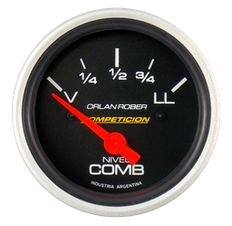 [851 N 12V] Ind. de nivel de comb. 12v Comp Negro Ø60 V=180