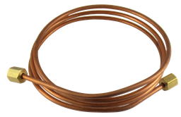 [C 581] CAÑO de Cobre 1.80 m Rosca M8x0.75  /   M8x0.75  HEMBRA