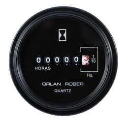 [H- 1224 A] Horimetro 12/24V. Analógico Plastico