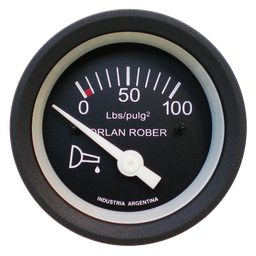 [H- 1431] Manómetro de aceite 12v. Ø52. Rango: 0 - 100 Lbs/p2.