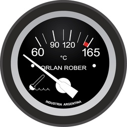 [H- 2065] Termómetro de agua. 12v. Ø52. Rango: 60 - 165°C