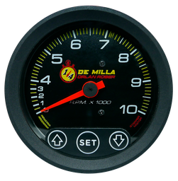 [832 N 10K ER CL 80] Tacómetro Ø80. Comp. Negro 10K 1/4 milla. Escala red. c/spark cut.