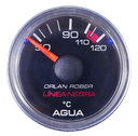 Termómetro para agua 12v. Ø40 mm. Línea Negra.