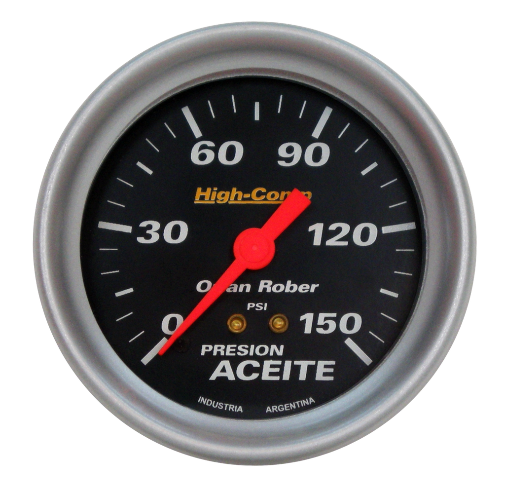 Man. de aceite mec. High-Comp Negro Ø66 150 psi