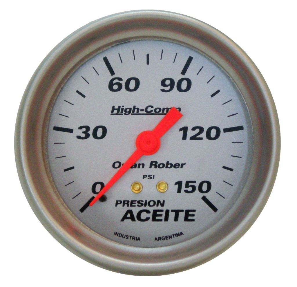 Man. de aceite mec. High-Comp Plata Ø66 150 psi