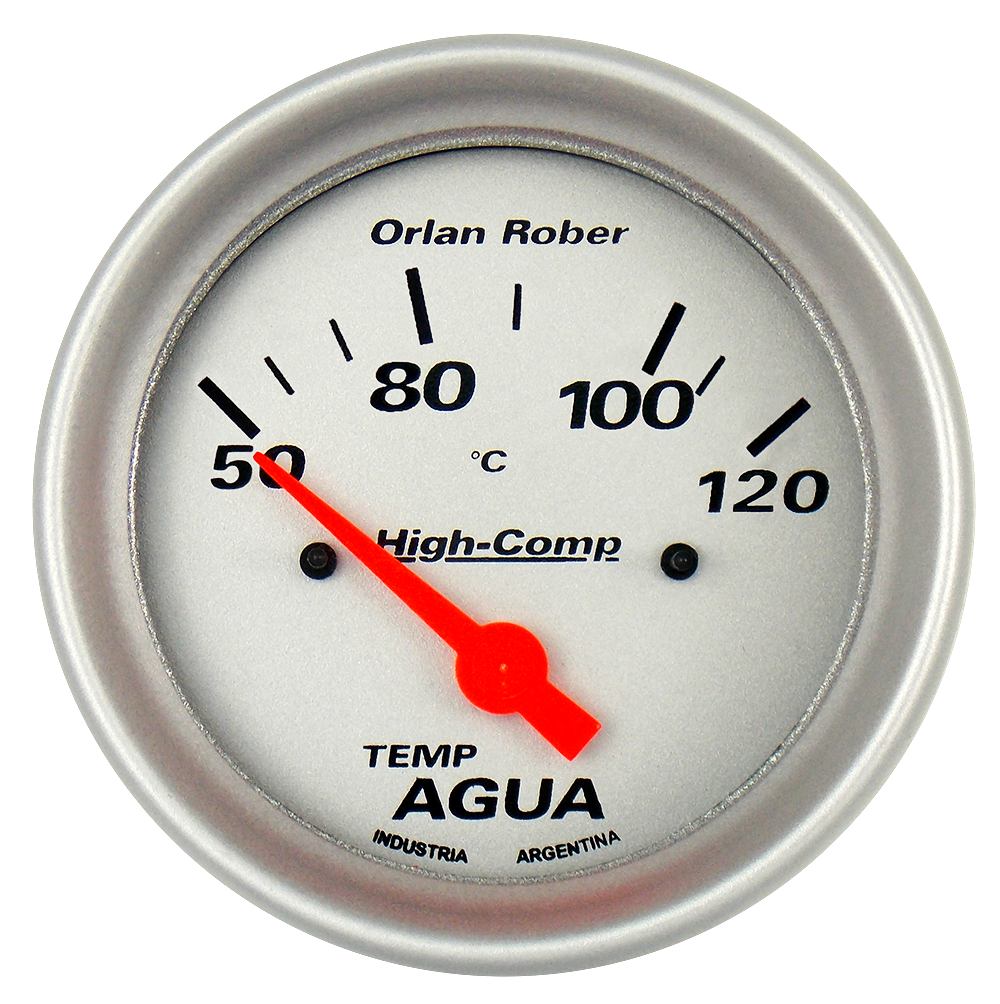 [1025 P 12V] Termo. de agua elec. 12v H-Comp Plata Ø66 50-120°