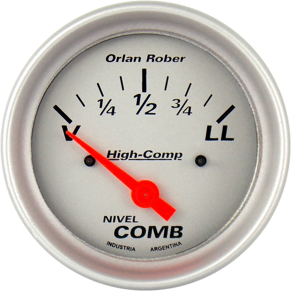 Ind. de nivel de comb. 12v H-Comp Plata Ø66 LL100Ω