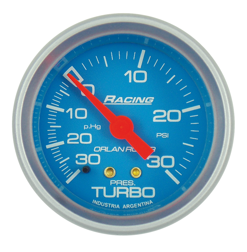 Man. de turbo mec. Racing Celeste Ø52 -30p.Hg-30psi