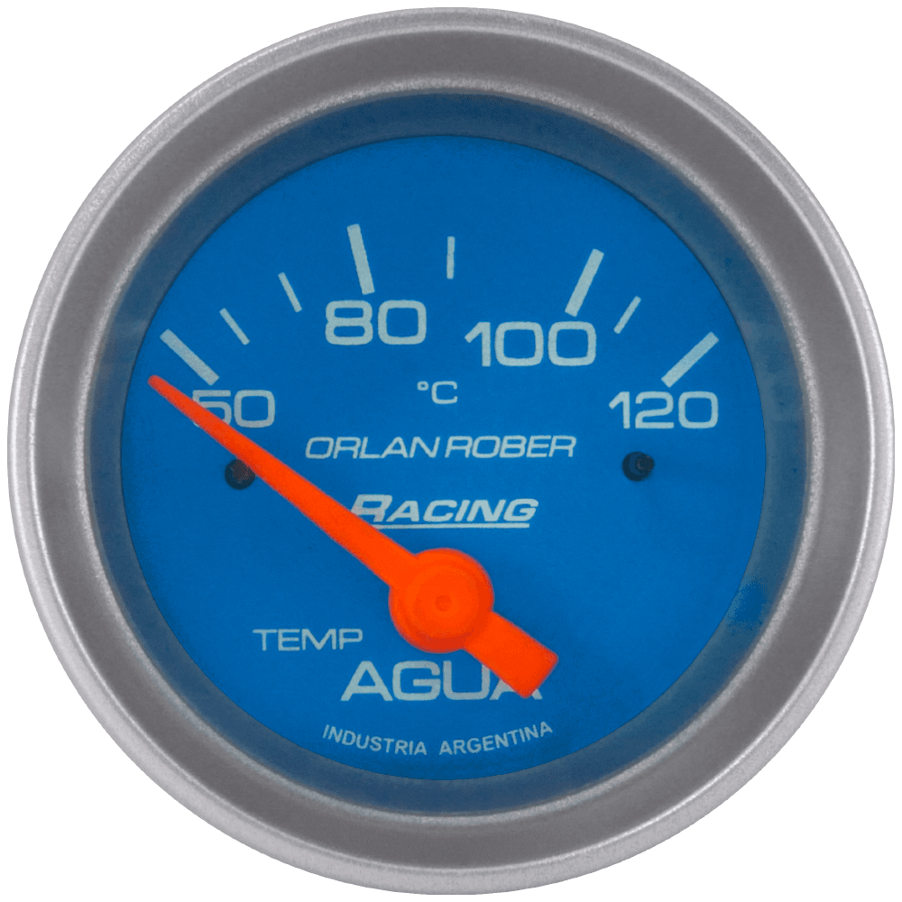 Termo. de agua elec. 12v Racing Celeste Ø52 50-120°