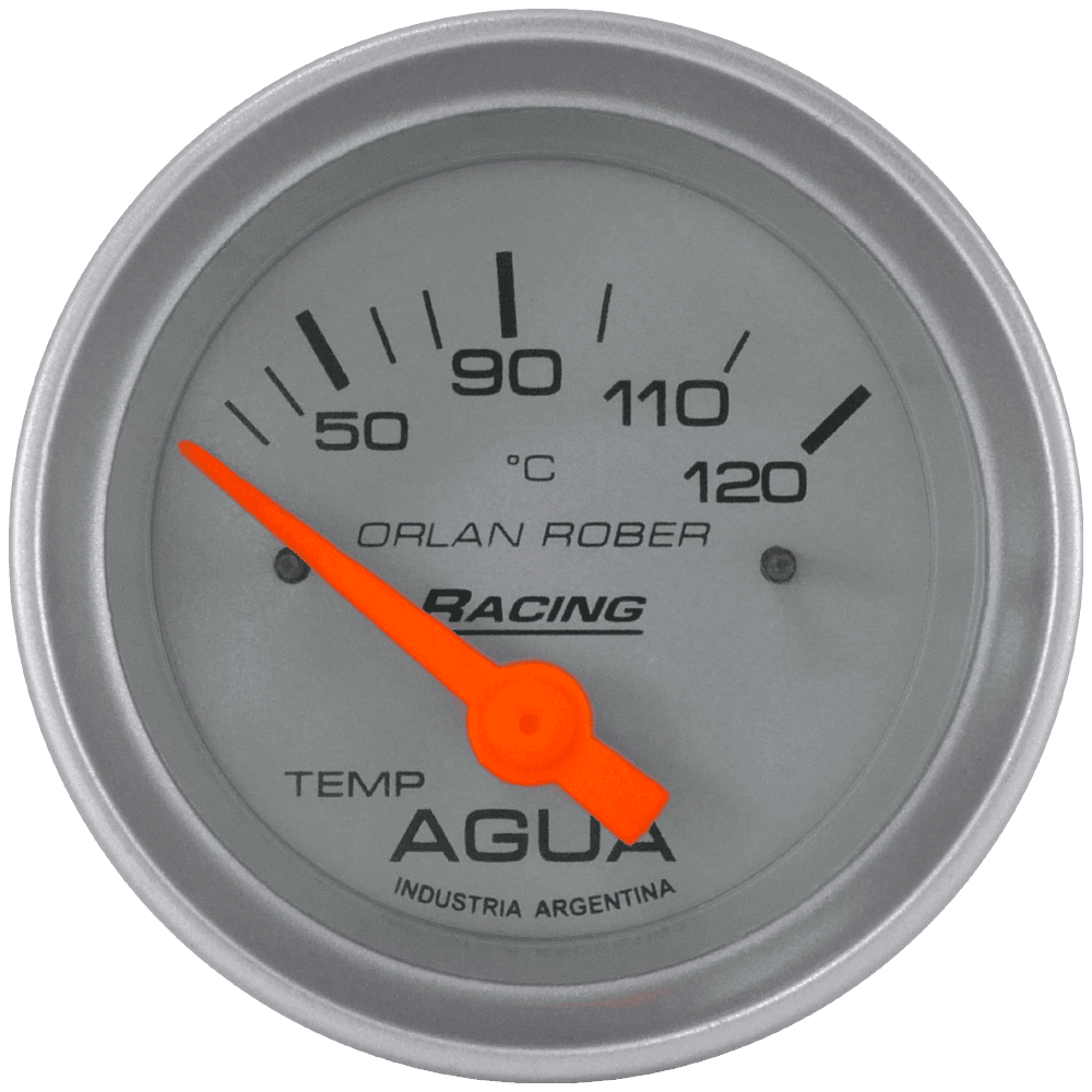 [325 P 12V] Termo. de agua elec. 12v Racing Plata Ø52 50-120°