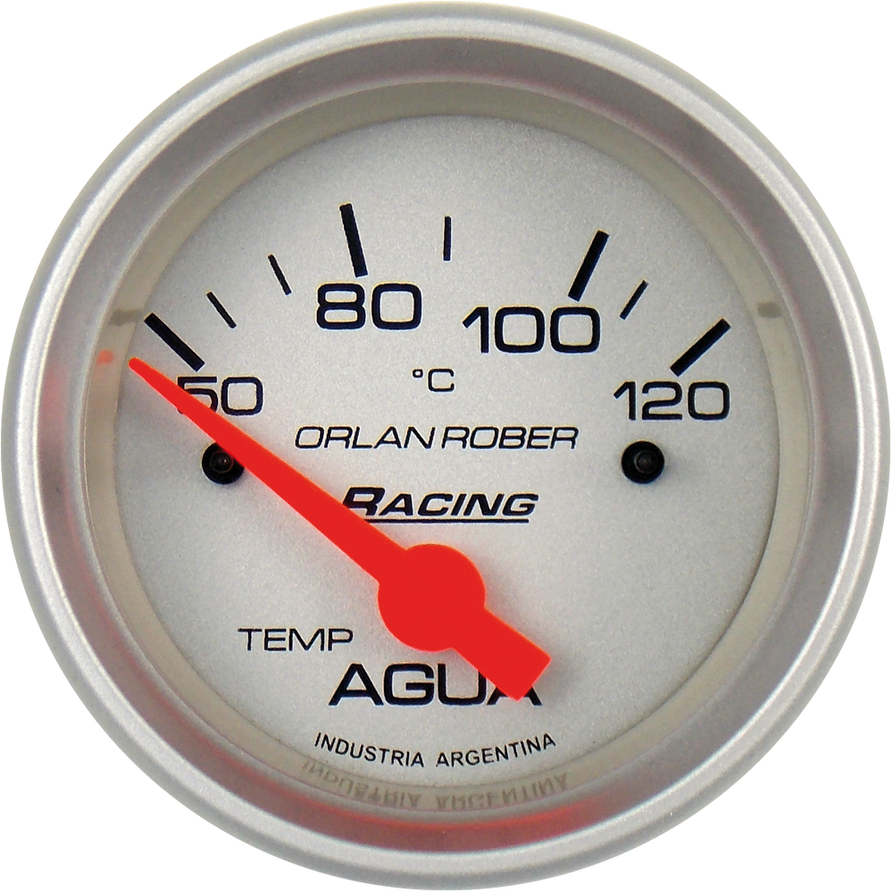 Termo. de agua elec. 24v Racing Plata Ø52 50-120°