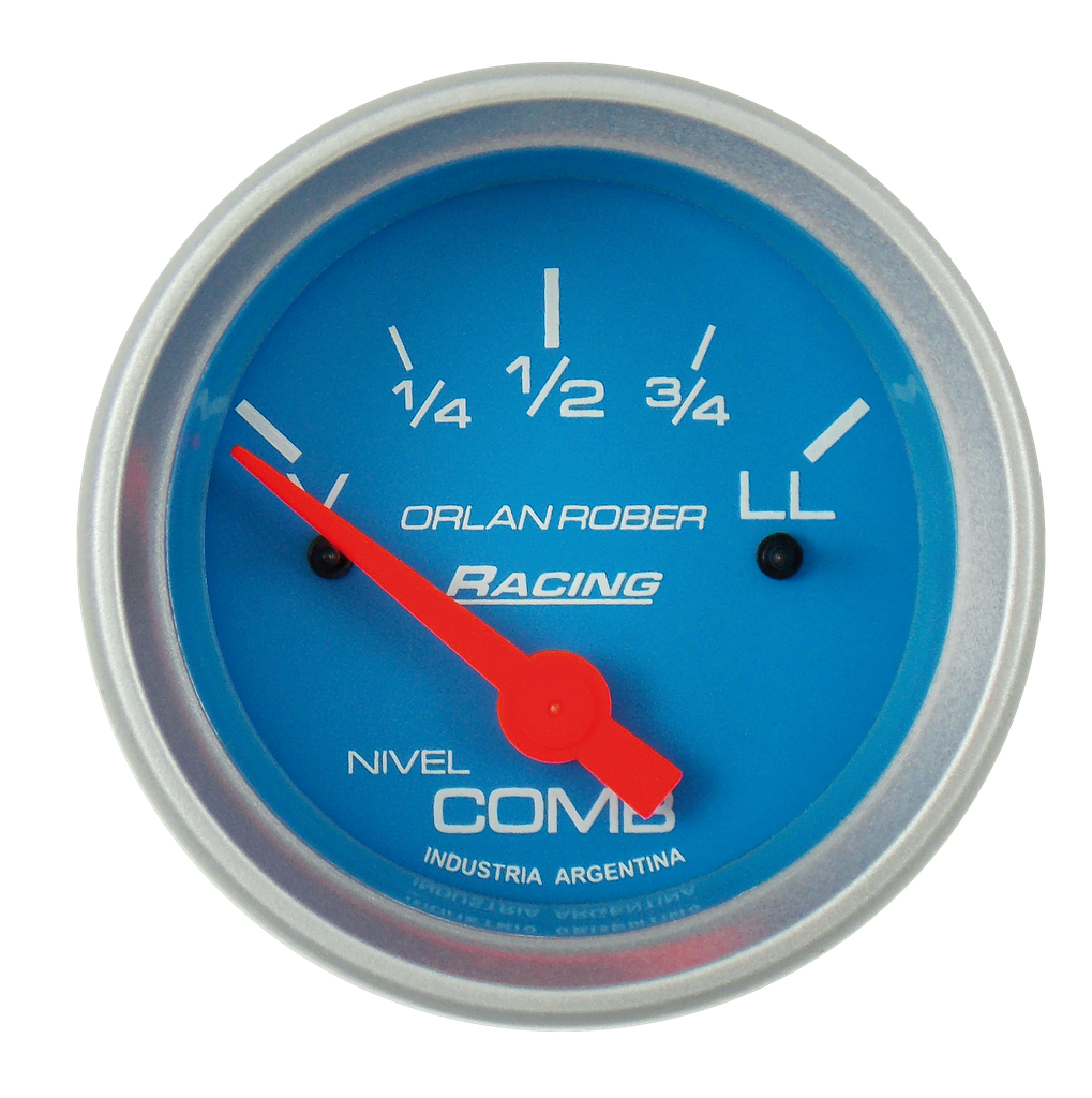 Ind. de nivel de comb. 12v Racing Celeste Ø52 V180Ω