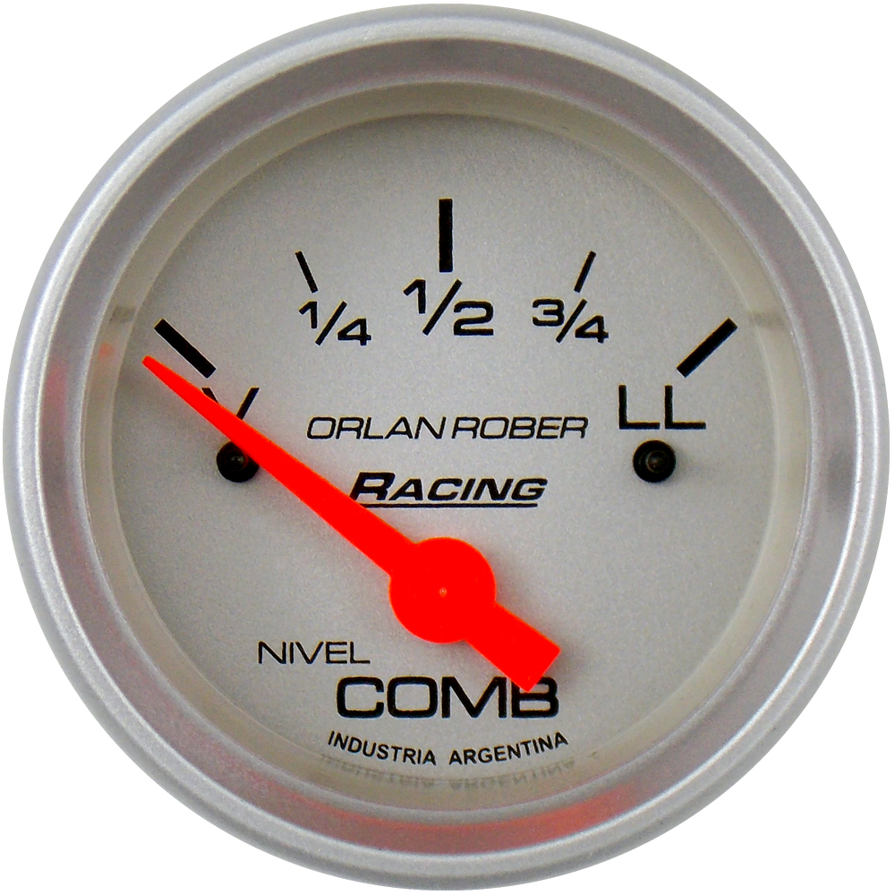 Ind. de nivel de comb. 24v Racing Plata Ø52 V300Ω