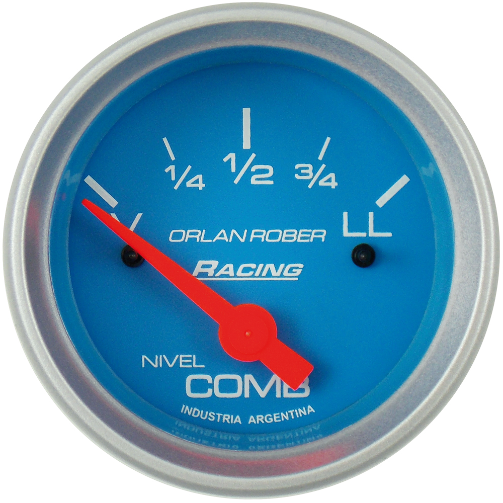 Ind. de nivel de comb. 12v Racing Celeste Ø52 V70Ω 