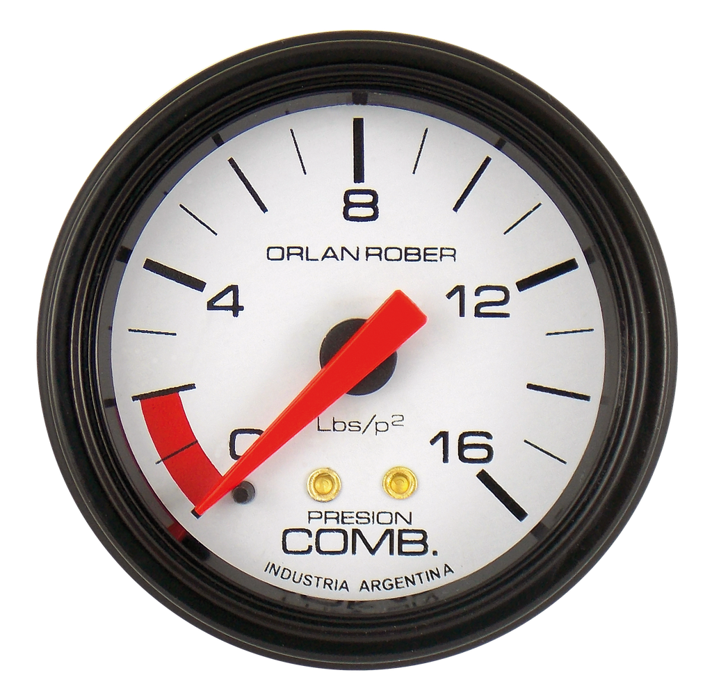 [413 H 16] Man. de combustible mec.  Blanco Ø52 16 Lbs