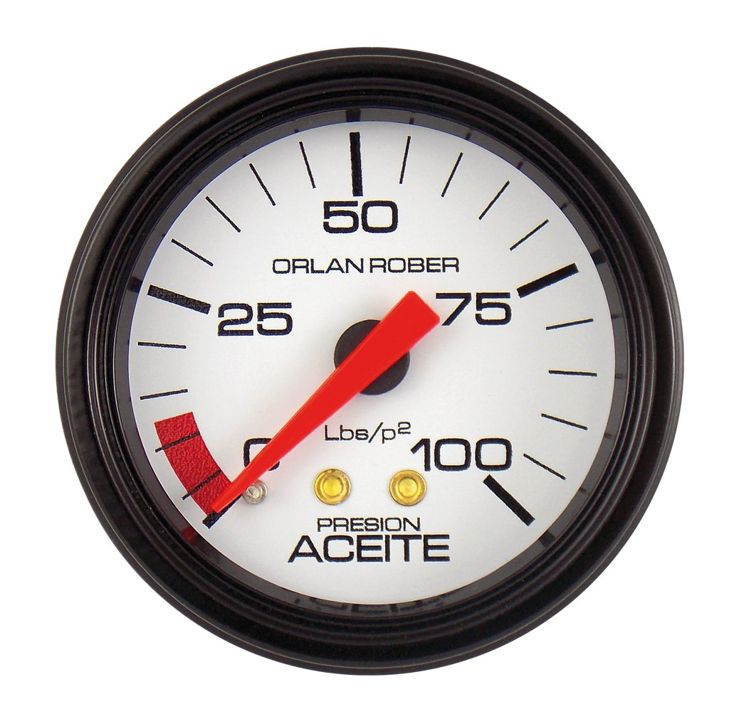 [415 H 100] Man. de aceite mec.  Blanco Ø52 100 Lbs