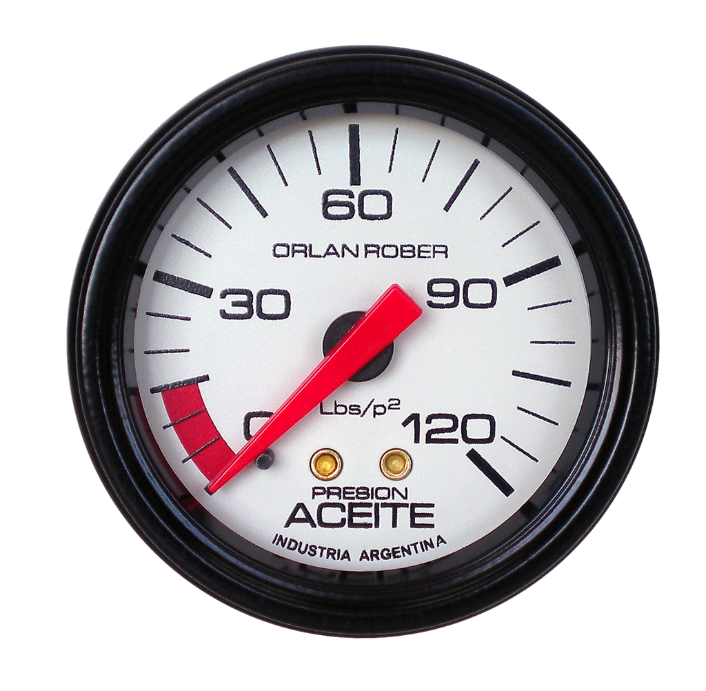 [415 H 120] Man. de aceite mec.  Blanco Ø52 120 Lbs