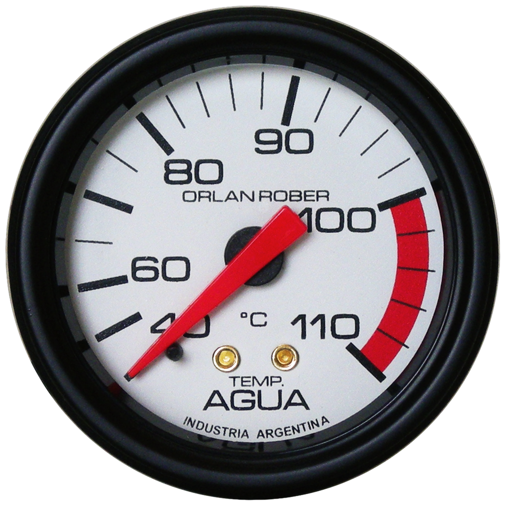 Termo. de agua mec. 2m  Blanco Ø52 40-110° 