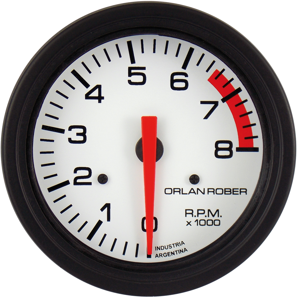 Tacometro Ø80mm Blanco 8K