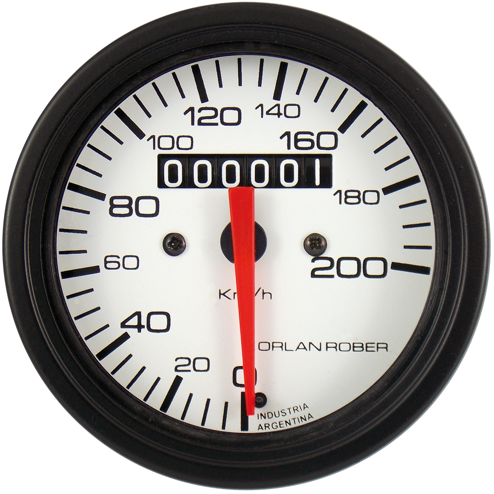 Velocímetro mec.  Blanco Ø80 200 Km/h Euro