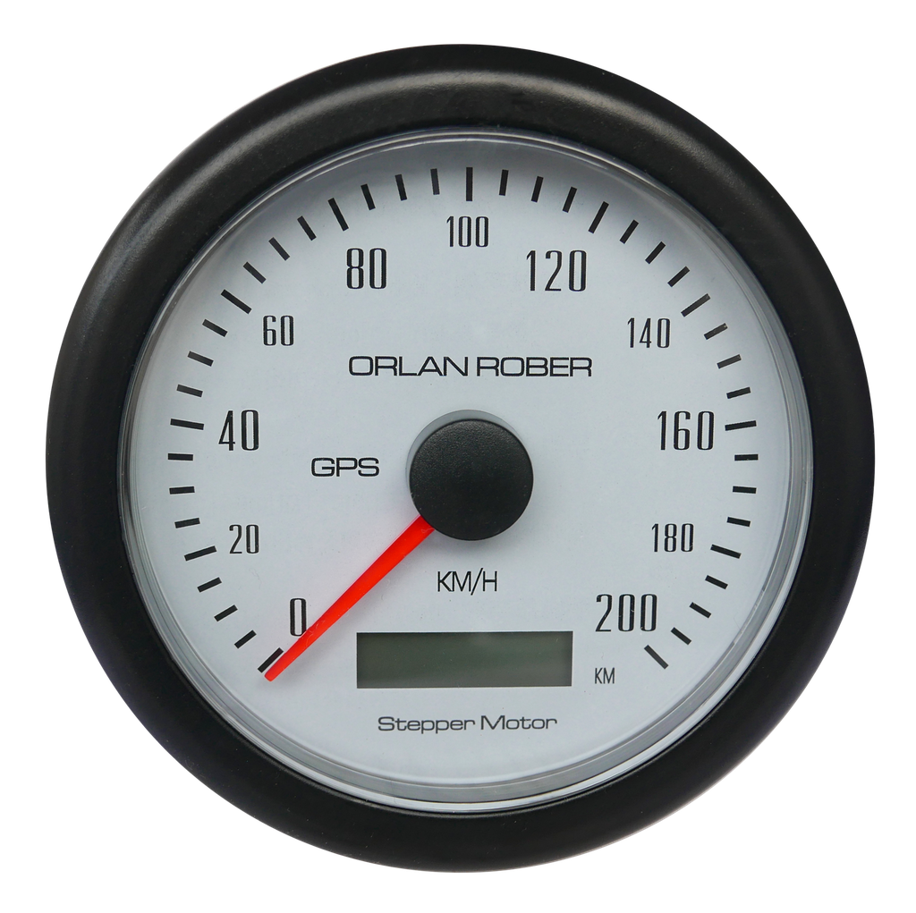 Velocímetro 0/200 km gps Ø85 c/car.sop blanco