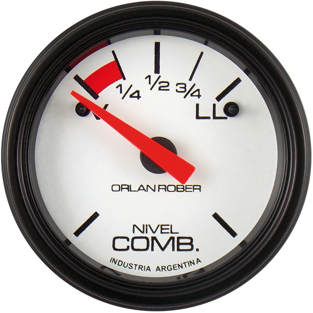 Ind. de nivel de comb. 12v  Blanco Ø52 V300Ω