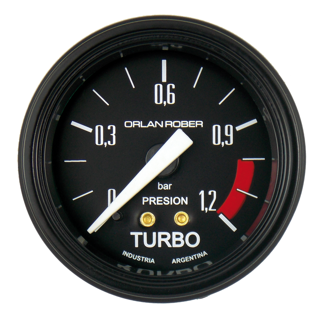 [612 H 12] Man. de turbo mec. Classic Negro Ø52 0-1,2 bar